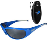 Detroit Lions Wrap Sunglass with Visor Clip - Detroit Lions - Flyclothing LLC