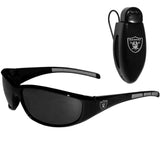 Las Vegas Raiders Wrap Sunglass with Visor Clip - Las Vegas Raiders - Flyclothing LLC