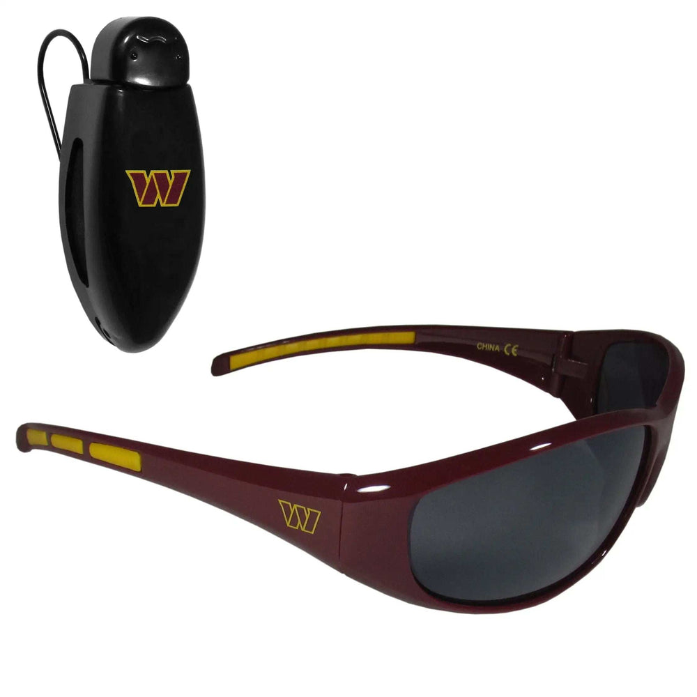 Washington Commanders Wrap Sunglass with Visor Clip - Washington Commanders - Flyclothing LLC