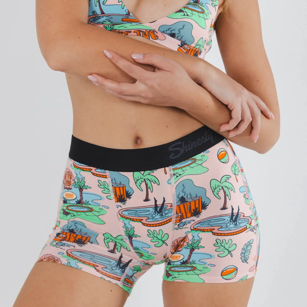 The Motel Hotel | Palm Springs Tropical Women’s Boxers - Shinesty - Flyclothing LLC