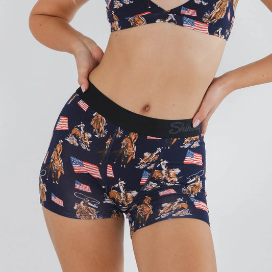The Bootstraps & Chaps | Americana Cowboy Women’s Boxers - Shinesty - Flyclothing LLC