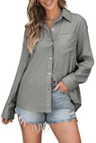 Striped Button Up Long Sleeve Shirt - Trendsi - Flyclothing LLC
