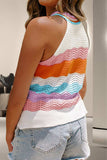 Color Block Round Neck Knit Vest - Trendsi - Flyclothing LLC