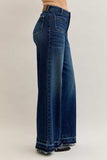 Judy Blue High Waist Palazzo Jeans with Front Patch Pockets - Trendsi - Flyclothing LLC