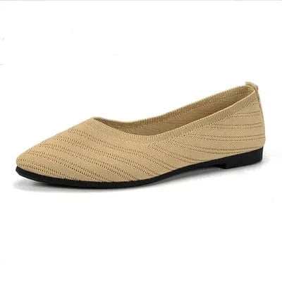 Mesh Point Toe Solid Color Slip-Ons - Trendsi - Flyclothing LLC