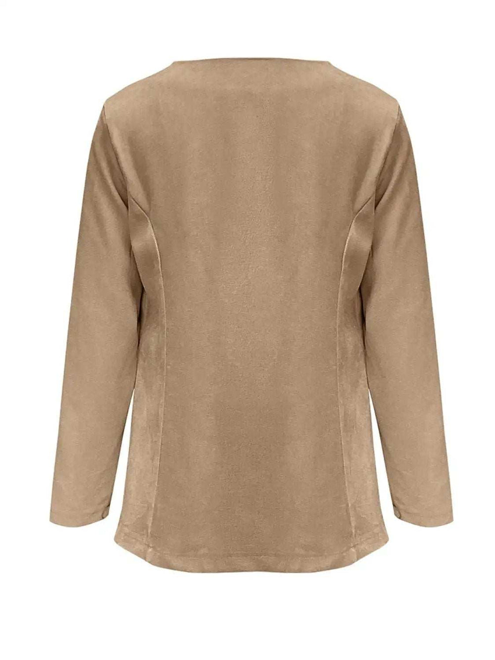 Open Front Long Sleeve Cardigan - Trendsi - Flyclothing LLC