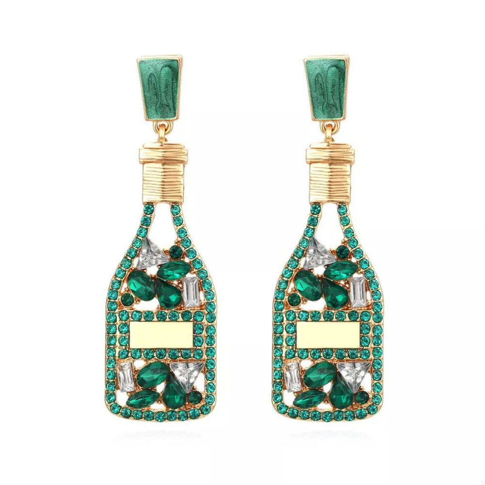 Champagne Bottle Drop Earrings - Trendsi - Flyclothing LLC