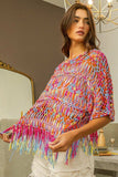 BiBi Openwork Fringed Knit Cover Up - Trendsi - Flyclothing LLC
