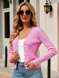 Button Up Long Sleeve Cardigan - Trendsi - Flyclothing LLC
