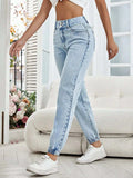 High Waist Jeans with Pockets - Trendsi - Flyclothing LLC