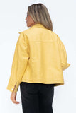 How Dare U Drawstring Hem PU Leather Zip Up Jacket - Trendsi - Flyclothing LLC