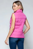 Snobbish Zip Up Turtleneck Vest with Pockets - Trendsi - Flyclothing LLC