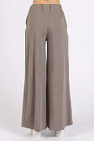 Mittoshop Yoga Air Stretch Elastic Waist Wide Leg Pants - Trendsi - Flyclothing LLC