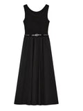 Round Neck Sleeveless Midi Dress - Trendsi - Flyclothing LLC