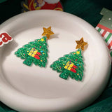 Acrylic Christmas Tree Earrings - Trendsi - Flyclothing LLC
