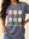 PICKLEBALLER Playful Bats Printed Casual T Shirt - Trendsi - Flyclothing LLC