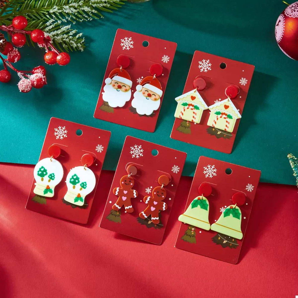 Christmas Acrylic Dangle Earrings - Trendsi - Flyclothing LLC
