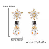 Christmas Snowman Drop Earrings - Trendsi - Flyclothing LLC