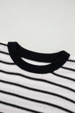 Striped Round Neck Knit Top - Trendsi - Flyclothing LLC