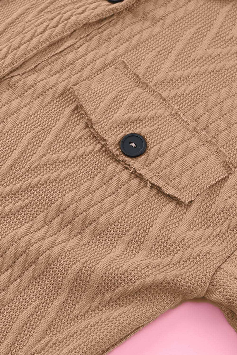 Button Up Drop Shoulder Jacket - Trendsi - Flyclothing LLC