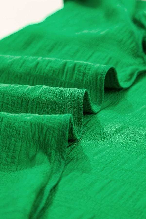 Textured Ruffled Sleeve Round Neck Top - Trendsi - Flyclothing LLC