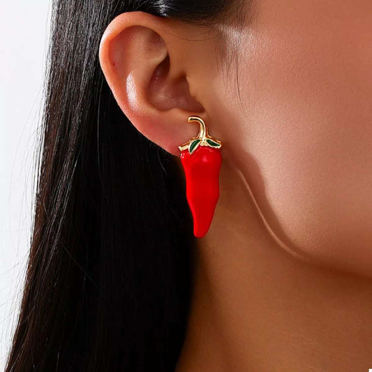 Chili Pepper Stud Earrings - Trendsi - Flyclothing LLC