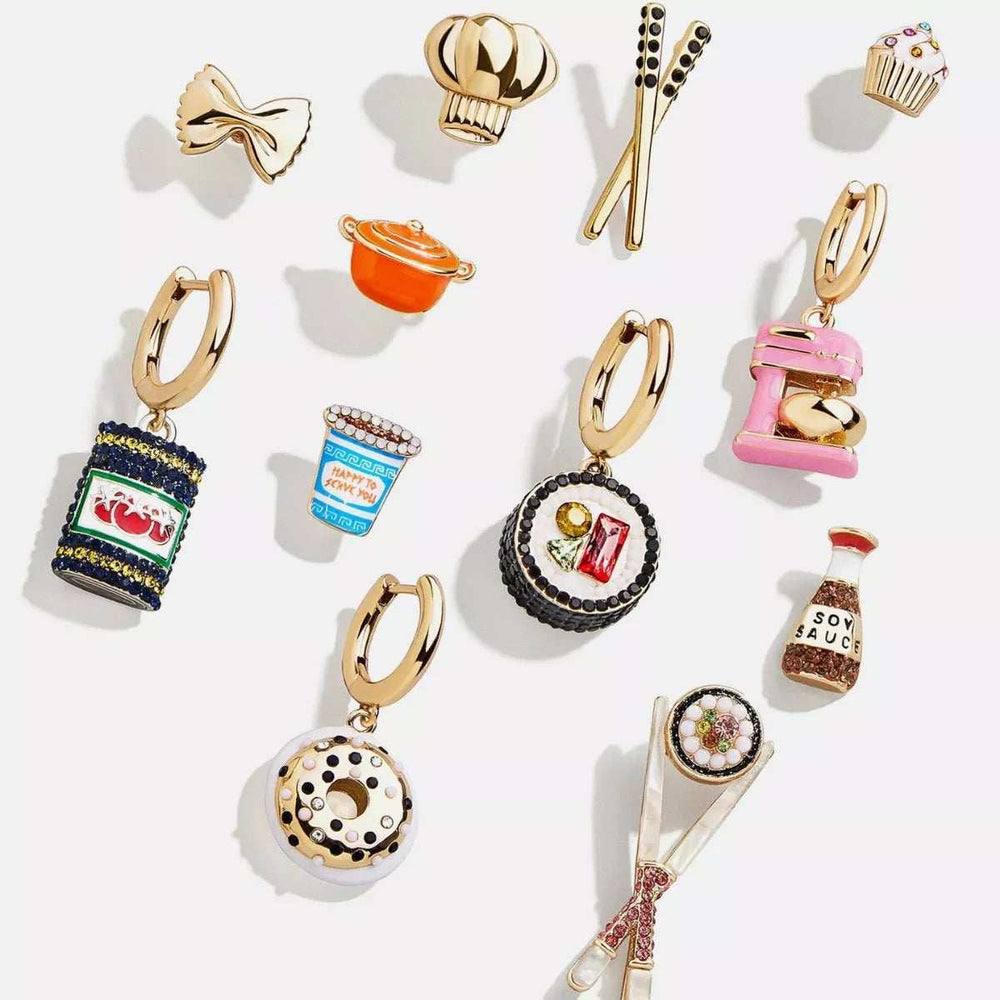 Food Theme Copper Asymmetry Earring - Trendsi - Flyclothing LLC