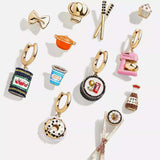 Food Theme Copper Asymmetry Earring - Trendsi - Flyclothing LLC