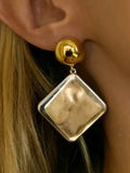 Square Shape Drop Earrings - Trendsi - Flyclothing LLC