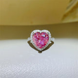 5 Carat Moissanite 925 Sterling Silver Heart Ring - Trendsi - Flyclothing LLC