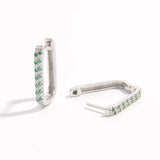 925 Sterling Silver Inlaid Zircon Earrings - Trendsi - Flyclothing LLC