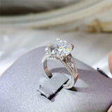 5 Carat Moissanite 925 Sterling Silver Ring - Trendsi - Flyclothing LLC