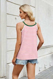 Contrast Striped Round Neck Cami - Trendsi - Flyclothing LLC
