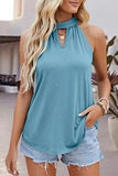 Tied Cutout Grecian Neck Tank - Trendsi - Flyclothing LLC