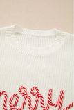 MERRY & BRIGHT Round Neck Sweater - Trendsi - Flyclothing LLC