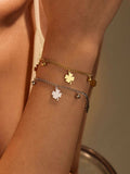 Stainless Steel Four Leaf Clover Bracelet - Trendsi - Flyclothing LLC