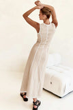 Contrast Stitching Maxi Tank Dress - Trendsi - Flyclothing LLC
