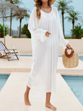 Backless Drawstring Back Flounce Sleeve Cover-Up - Trendsi - Flyclothing LLC