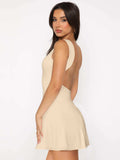 Backless Wide Strap Mini Dress - Trendsi - Flyclothing LLC