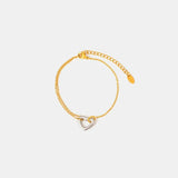 18K Gold-Plated Heart Bracelet - Trendsi - Flyclothing LLC