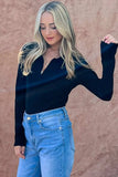 And The Why Full Size Johnny Collar Long Sleeve Ribbed Bodysuit - Trendsi - Flyclothing LLC