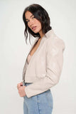 Coalition LA Zip Up Cropped Bomber Jacket - Trendsi - Flyclothing LLC