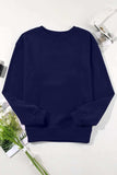 Round Neck Long Sleeve Sweatshirt - Trendsi - Flyclothing LLC