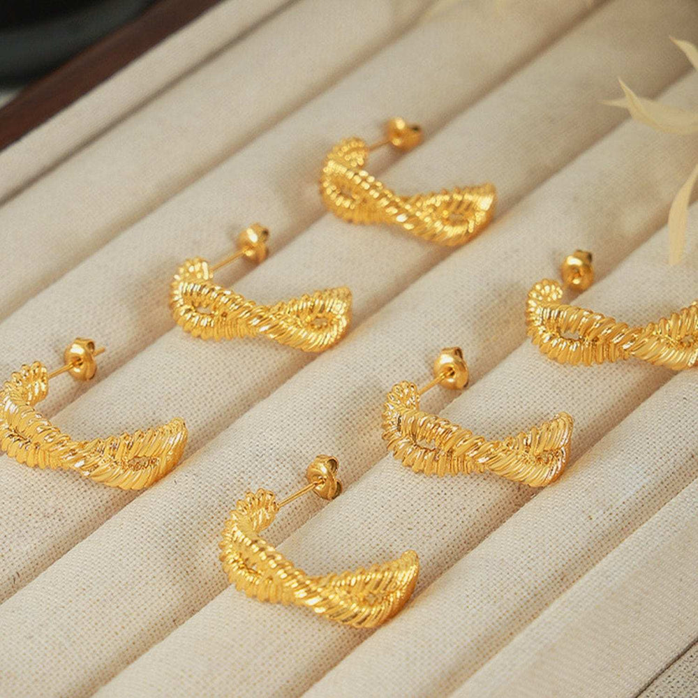 Titanium Steel Geometric Stud Earrings - Trendsi - Flyclothing LLC