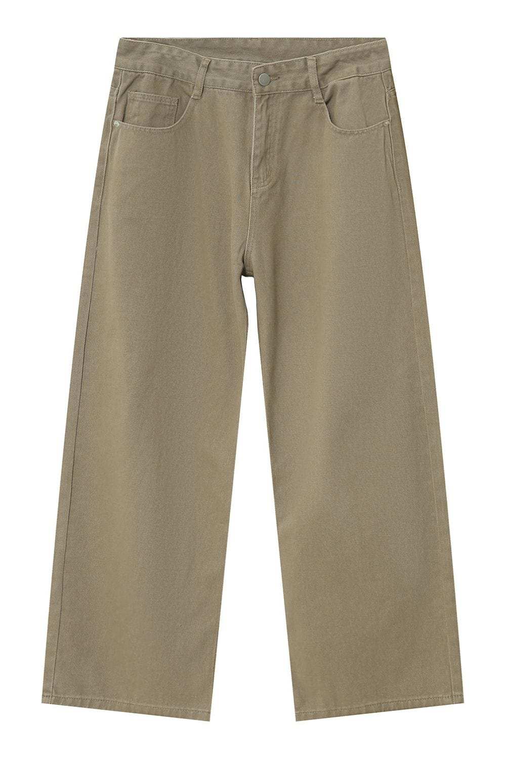 Pocketed Wide Leg Men's Jeans - Trendsi - Flyclothing LLC