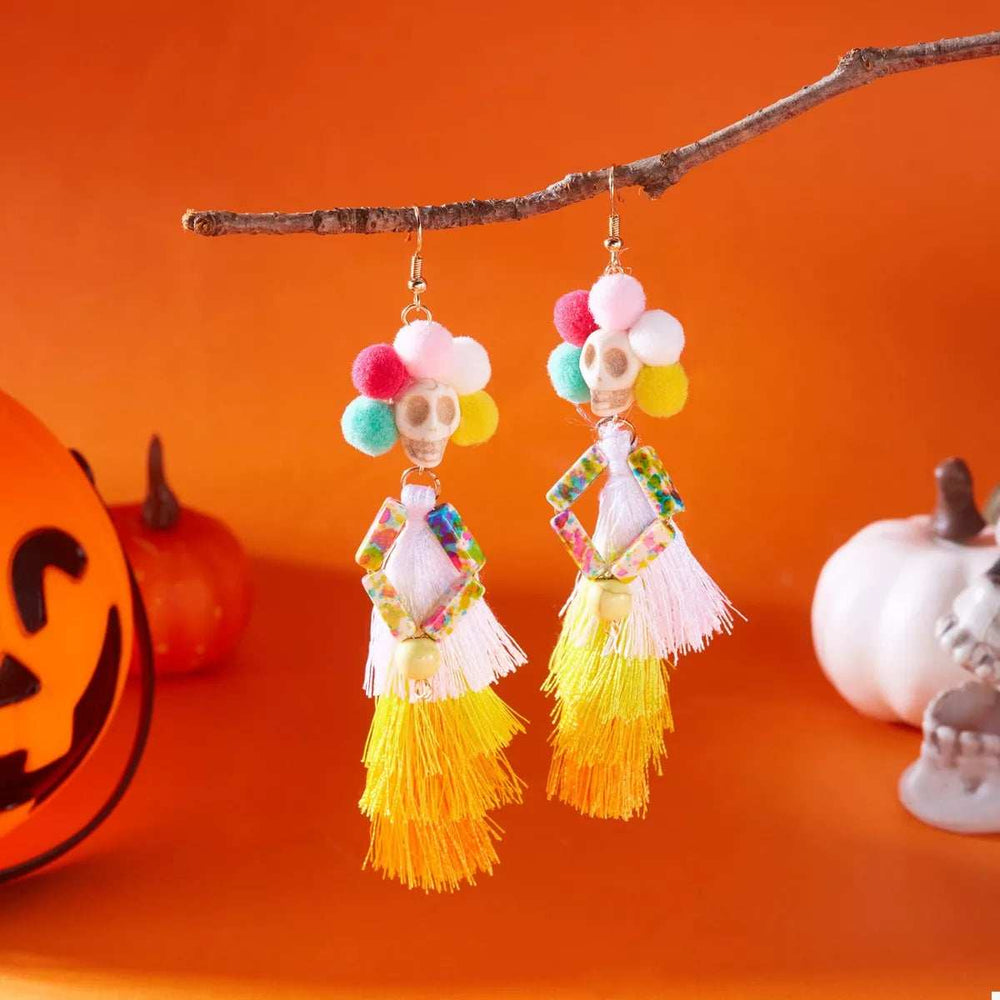 Halloween Ghost Tassel Drop Earrings - Trendsi - Flyclothing LLC
