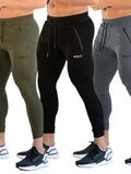 Men's Plus Size Drawstring Active Pants - Trendsi - Flyclothing LLC