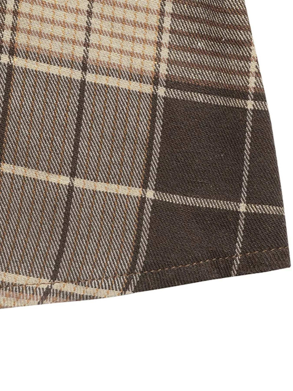 Plaid Button Up Long Sleeve Shirt Dress - Trendsi - Flyclothing LLC