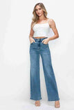 bytos Full Size High Rise Wide Leg Jeans with Pockets - Trendsi - Flyclothing LLC