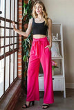 Heimish Full Size Front Tie Pants with Paperbag Waistband Plus Size - Trendsi - Flyclothing LLC
